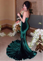 Splendid Fleece Sweetheart Neckline Floor-length Mermaid Evening Dress