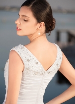 Sweet Taffeta V-neck Neckline Knee-length A-line Wedding Dresses
