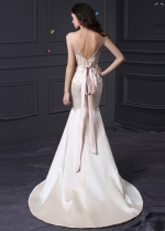 Elegant Tulle & Satin Bateau Neckline Mermaid Wedding Dress