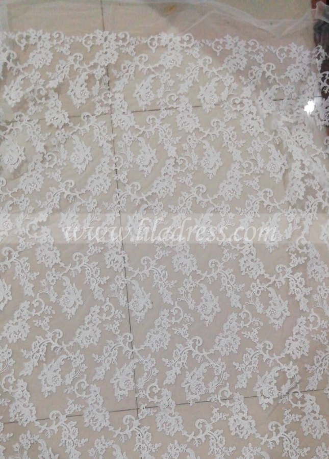 Illusion Neckline Full Lace Wedding Dresses Long Sleeves