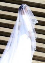 Meghan Markle Wedding Dress with 3/4 Sleeves White Dresses