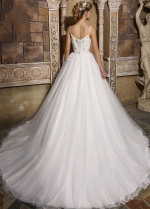 Sweet Beaded Appliqued Tulle Princess Ball Gown Dress