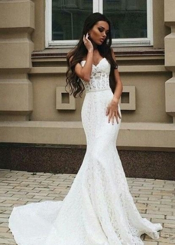 Sweetheart Lace Wedding Dress Mermaid Style