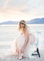 Tulle Champagne Bride Dresses for Beach Weddings